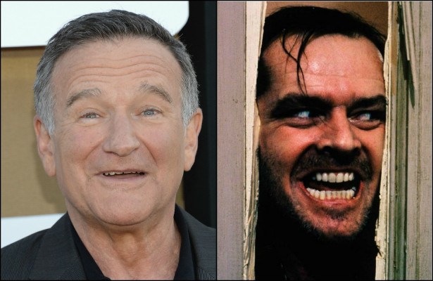 Jack Nicholson (à dir.), por sua vez, é inesquecível como o Jack Torrance de 'O Iluminado' (1980). No entanto, um então jovem ator lutou muito por esse papel, mas acabou perdendo: ninguém menos que Robin Williams (1951-2014). (Foto: Getty Images e Divulgação)
