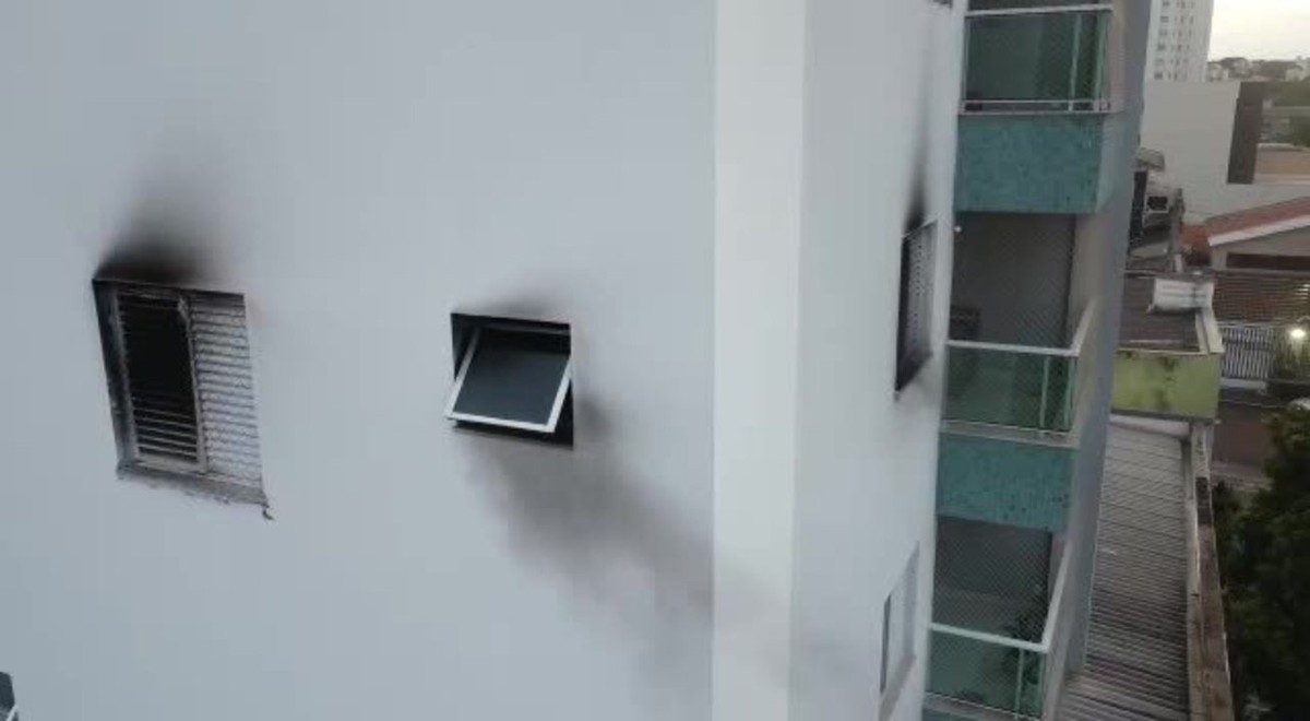 VÍDEO: incêndio é registrado em apartamento em Uberlândia