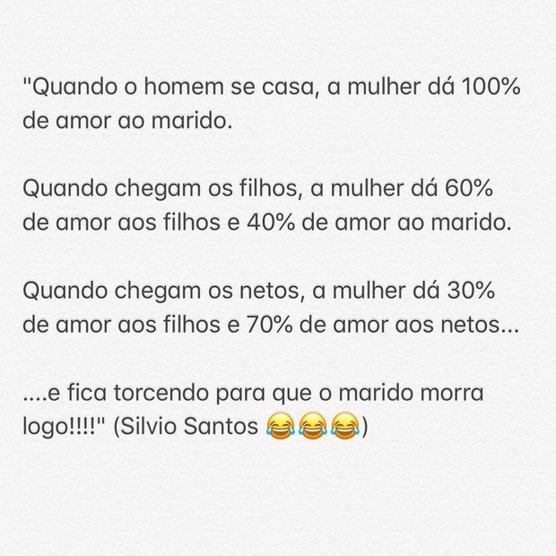 Opinião de Silvio Santos (Foto: Reprodução/Instagram)