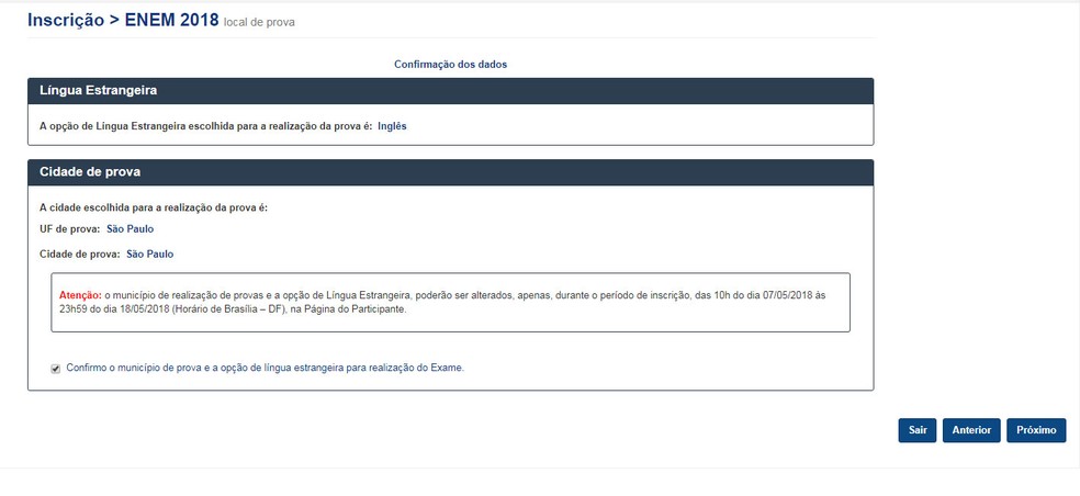 Passo 9: inscrição do Enem (Foto: Reprodução)