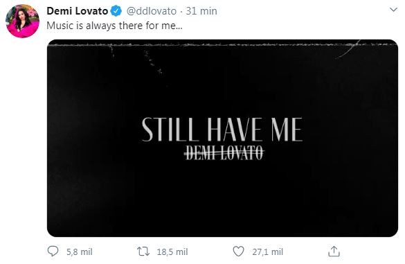 Demi Lovato lança música nova (Foto: Reprodução / Twitter)