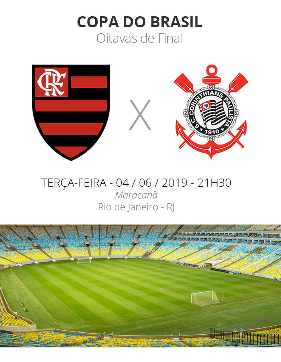 Corinthians x Flamengo: saiba onde assistir à final da Copa do Brasil