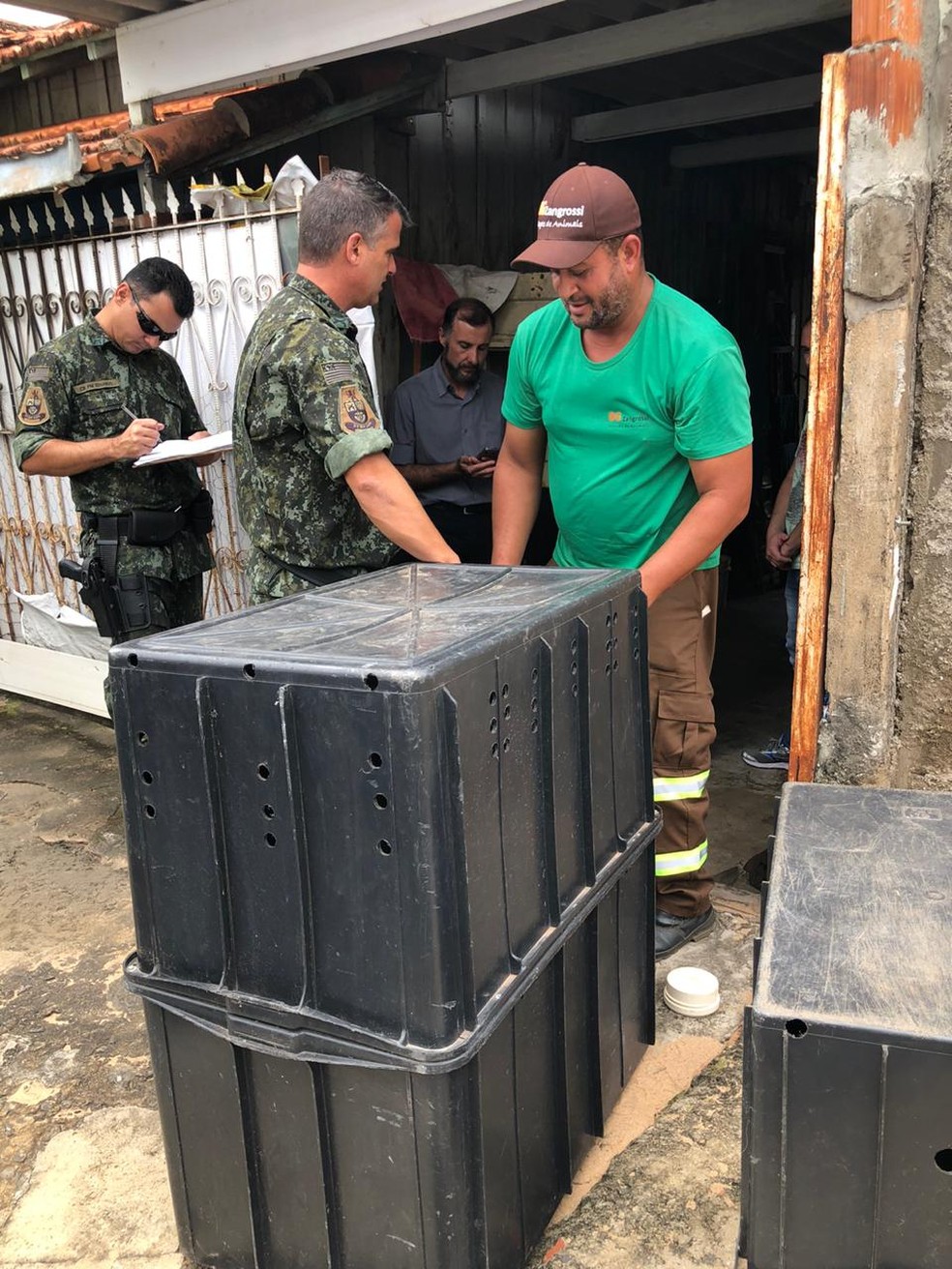 Resgate mobilizou empresa, prefeitura e Polícia Ambiental de Marília — Foto: Prefeitura de Marília/Divulgação