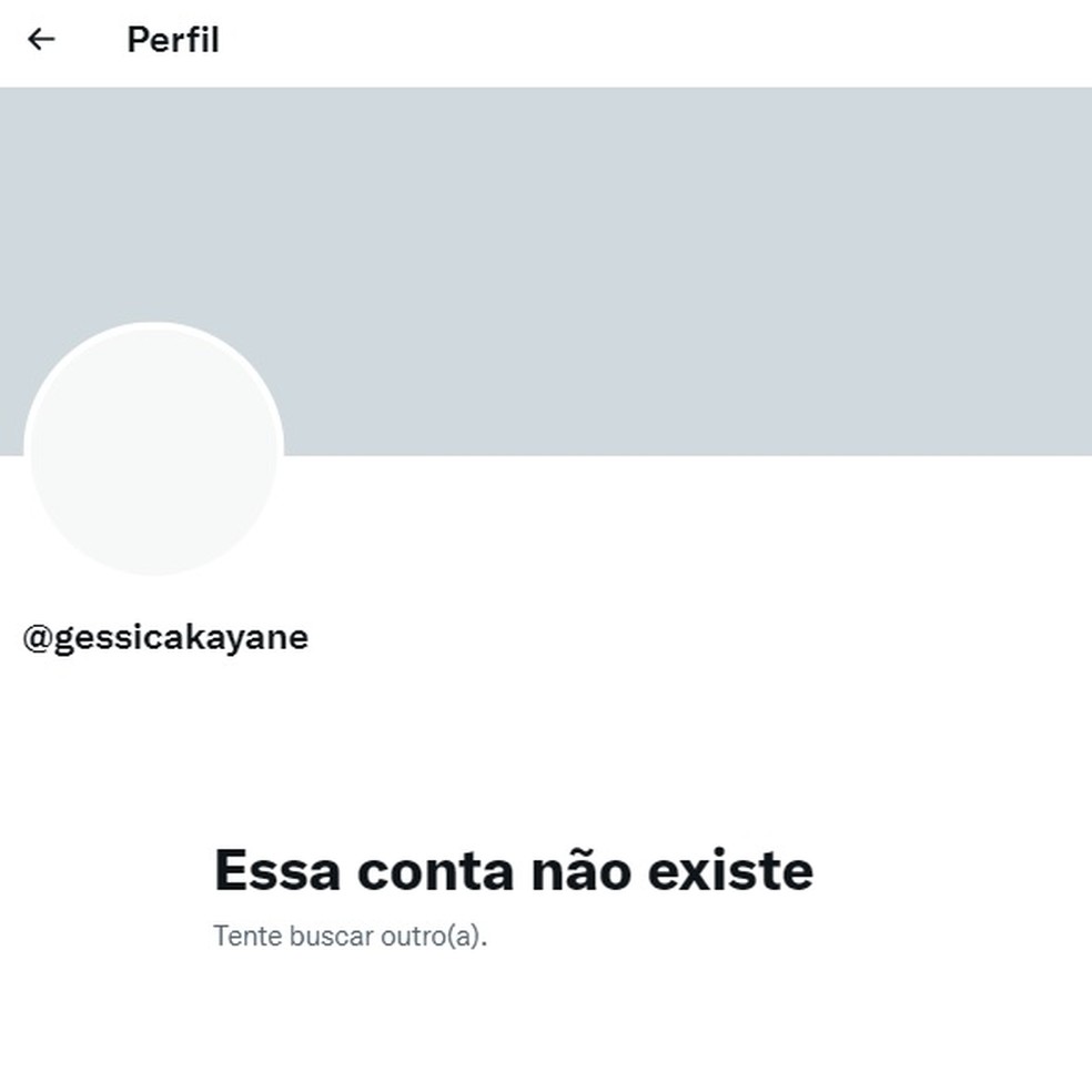 Conta de Gkay no Twitter foi deletada — Foto: Reprodução/Twitter/Gkay