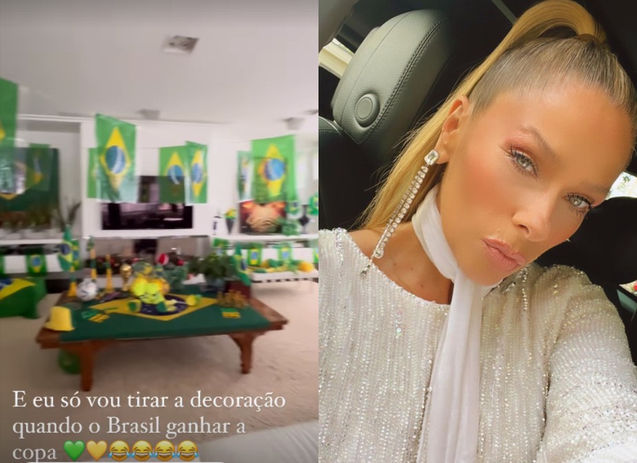 Adriane Galisteu mostra a decoração da casa para a Copa do Mundo: “Só vou tirar quando o Brasil ganhar”