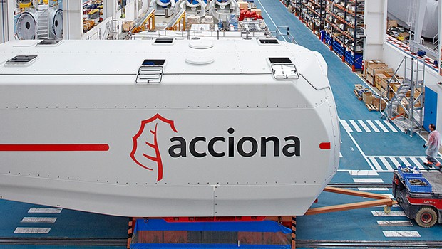 A empresa de energia Acciona tem fábricas de turbinas de energia eólica na Espanha, EUA e Brasil (Foto: Divulgação)