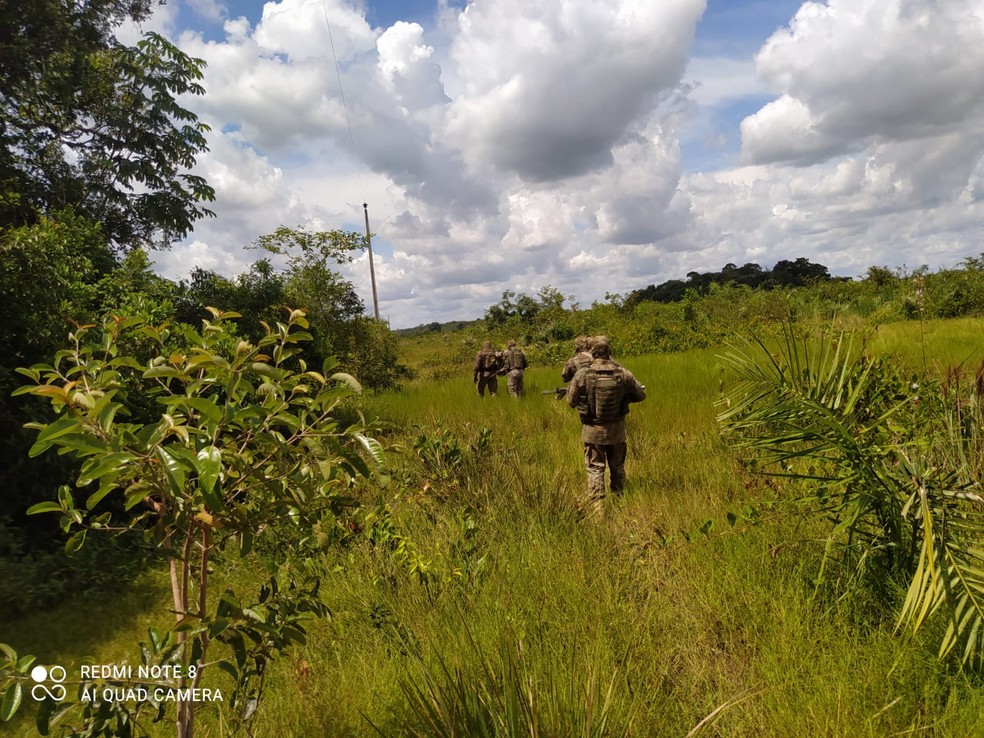 Policiais de cinco estados fazem busca de grupo criminoso — Foto: Divulgação/Polícia Militar