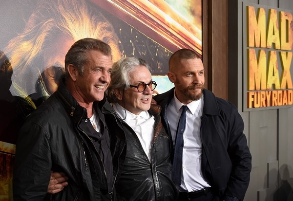 Mel Gibson, Geoge Miller e Tom Hardy (Foto: Getty Images)