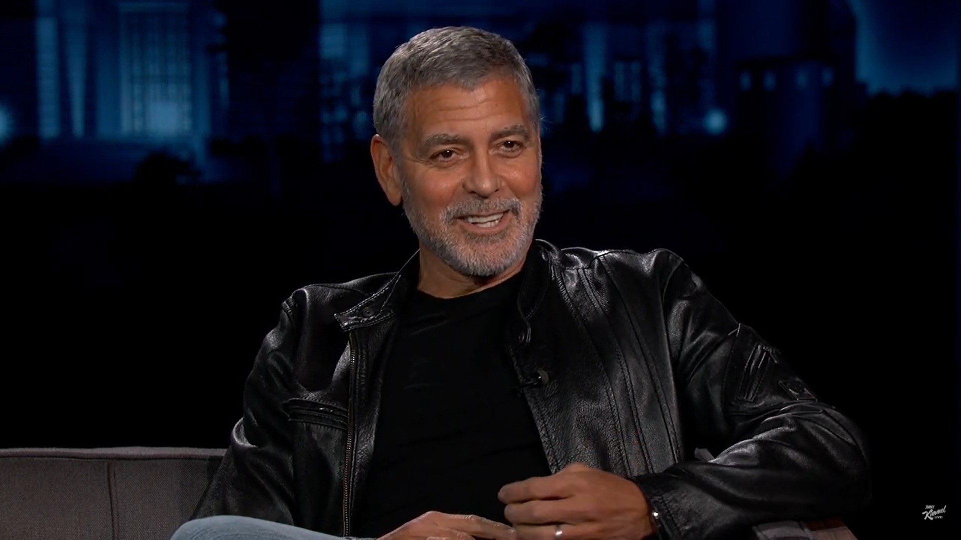 George Clooney no talk show Jimmy Kimmel Live (Foto: reprodução)