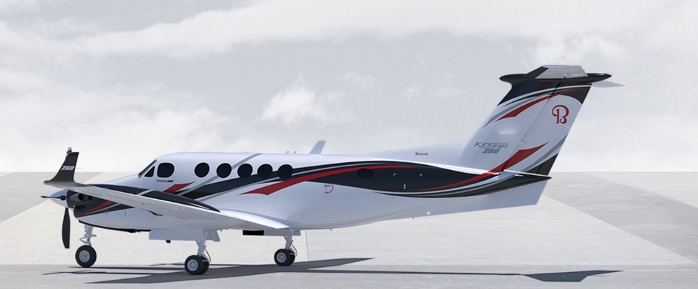 Modelo do King Air 260 que caiu em Piracicaba, segundo a fabricante — Foto: Beechcraft/divulgação