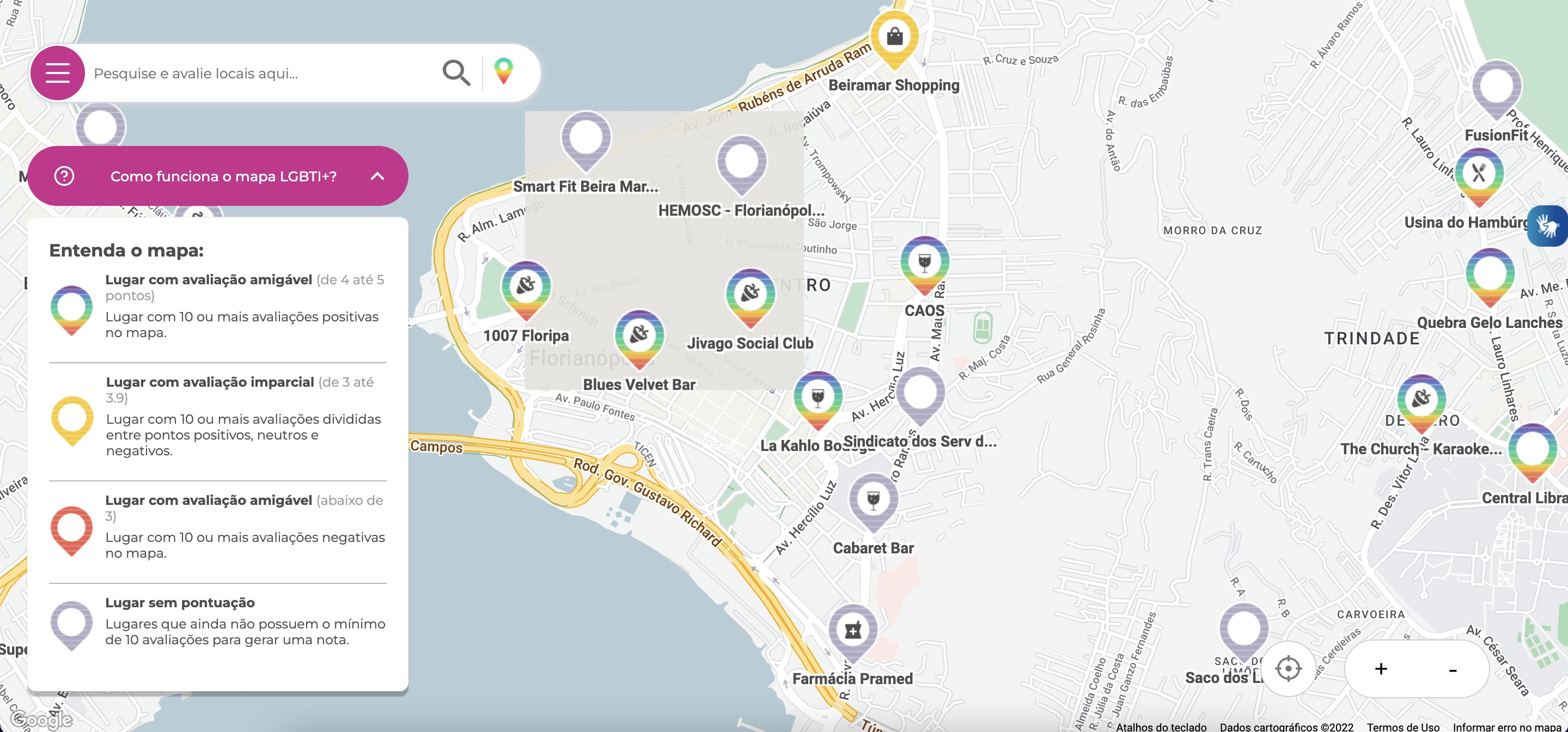 Plataforma ajuda a identificar lugares amigáveis para população LGBTI+ no Brasil (Foto: Divulgação)