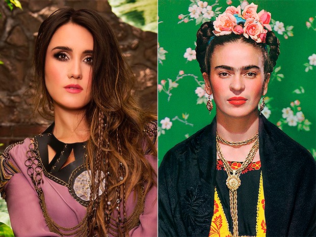 Dulce María e Frida Kahlo (Foto:  Mario Macin e Reprodução)