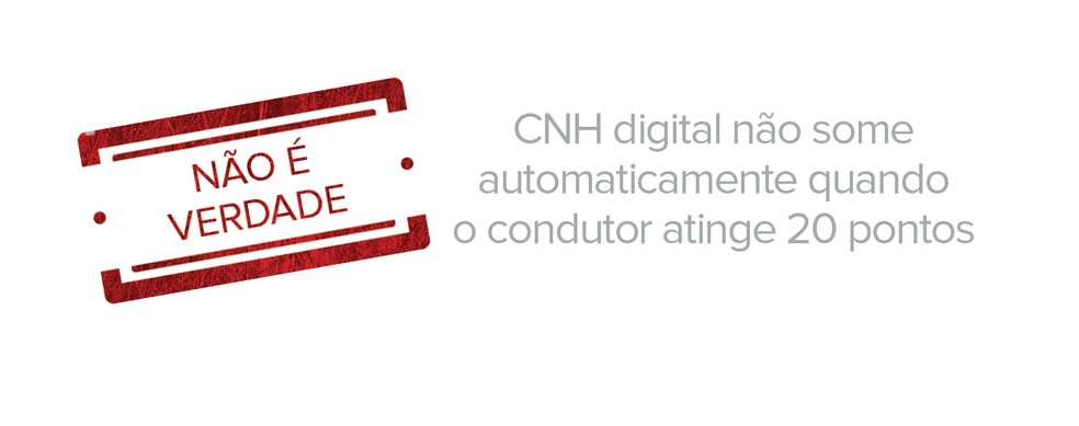 CNH digital nÃ£o some automaticamente quando o condutor atinge 20 pontos (Foto: G1 )