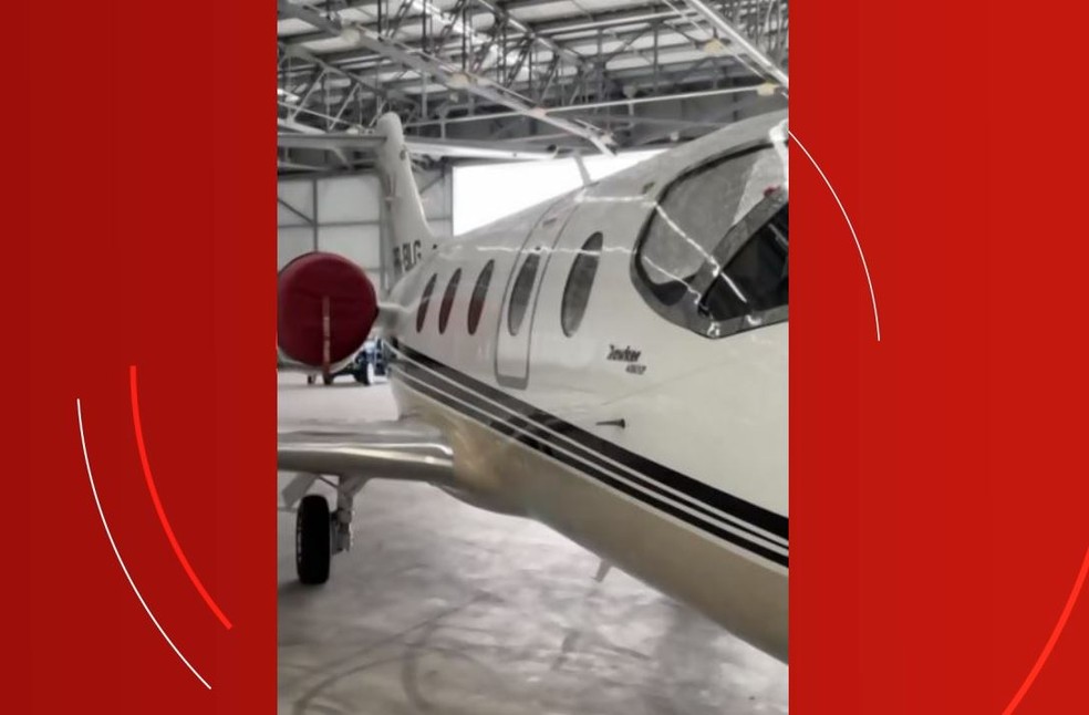 Empresário conhecido como 'Sheik dos Bitcoins' gravava vídeos ostentando aeronaves e outros itens de luxo — Foto: Reprodução