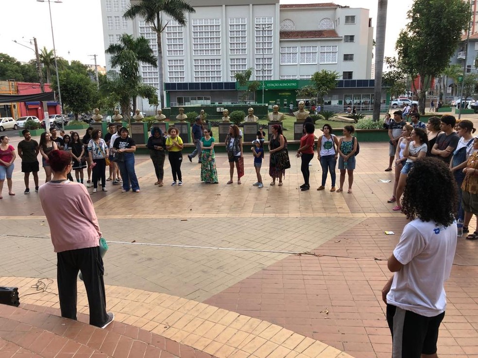 Cuiabá registra ato em defesa da Amazônia — Foto: Eunice Ramos/TV Centro América