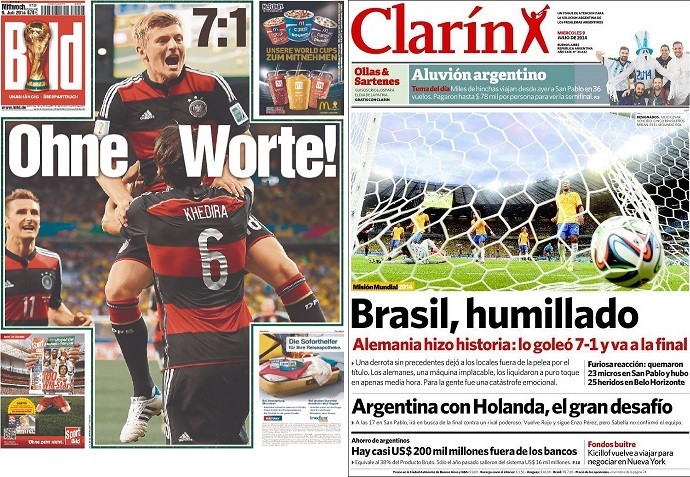 Zeitungen 7 zu 1 – Bild und Clarín