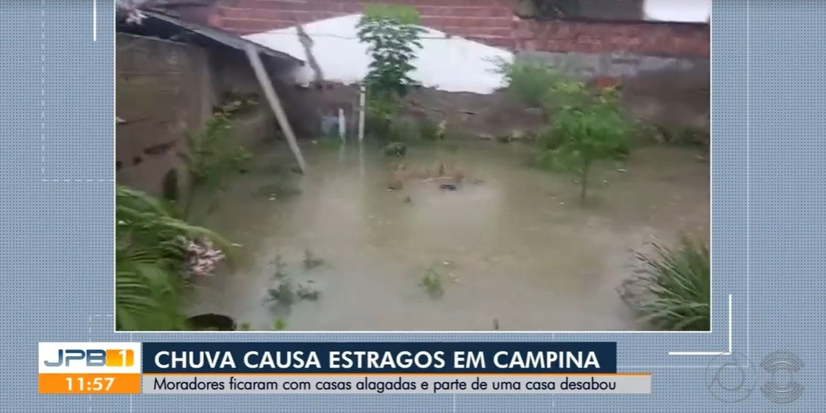 Fortes chuvas deixam 14 famílias desalojadas em Campina Grande ...
