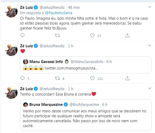 b Pai De Manu Diz Que Ficara Feliz Se Babu Ganhar Patricia Kogut O Globo