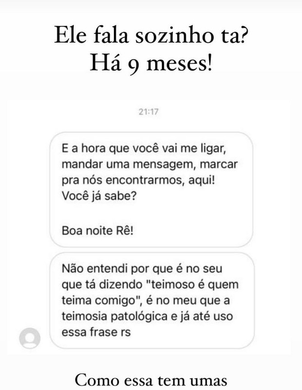 Renata Meirelles mostra mensagens de stalker (Foto: Reprodução/Instagram)