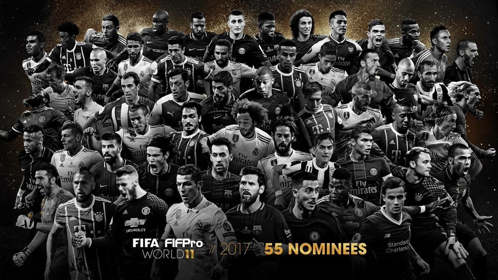 Os 55 nomes do Fifpro (Foto: Reprodução / Fifa)