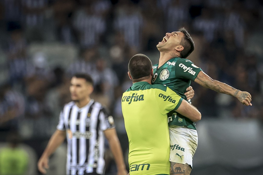 Dudu comemora classifica&ccedil;&atilde;o do Palmeiras &agrave; final da Libertadores &mdash; Foto: Staff Images/Conmebol