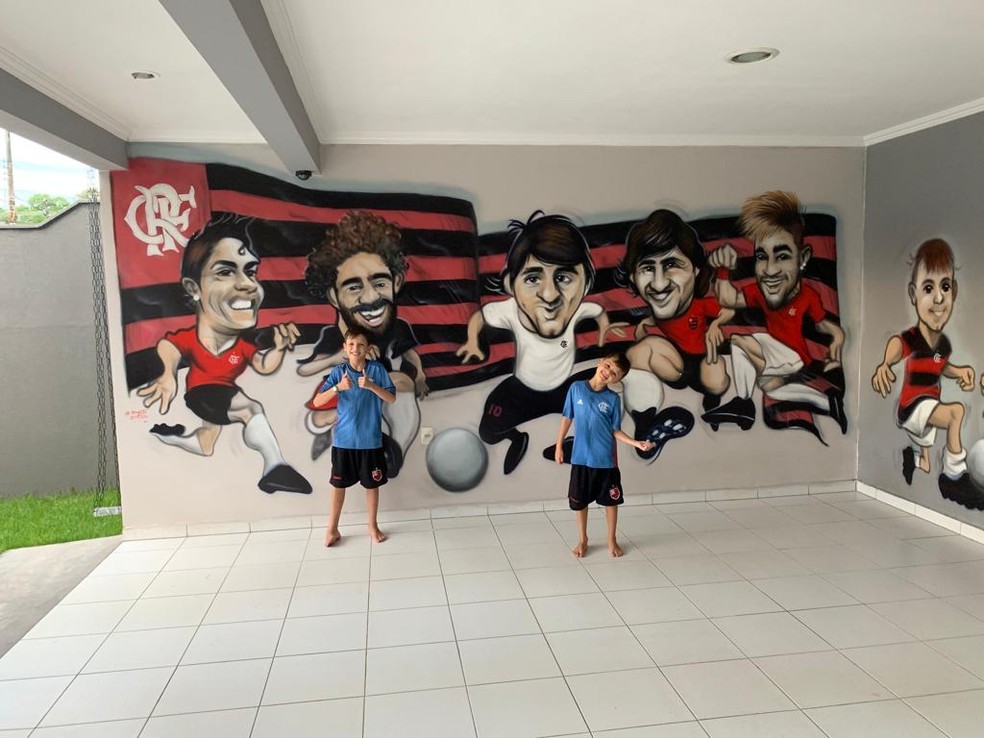 Parede da casa da fam&iacute;lia em Joinville, Santa Catarina &mdash; Foto: Reprodu&ccedil;&atilde;o / Arquivo Pessoal