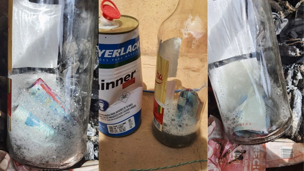 PF também apreendeu explosivos, espoletas e produto removedor de tintas.  — Foto: Divulgação/Polícia Federal