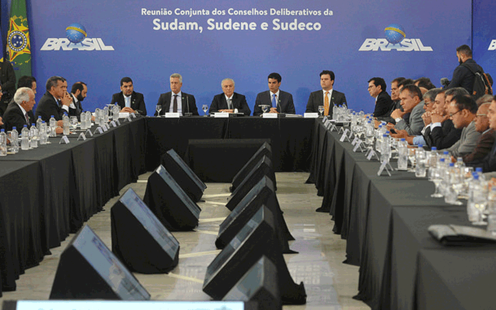 Reunião dos conselhos deliberativos da Sudam, Sudene e Sudeco no Palácio do Planalto (Foto: Renato Araújo/Agência Brasília)