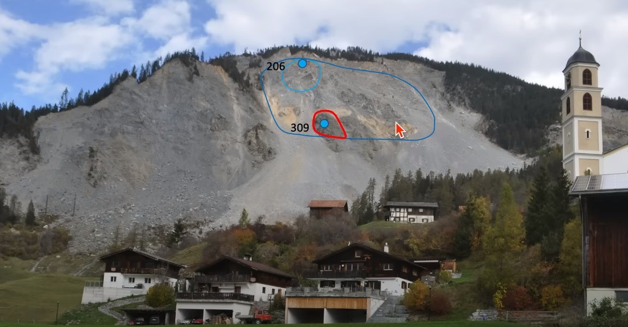 Moradores de Brienz, uma aldeia na Suíça, precisaram começar a evacuar o local — Foto: Reprodução