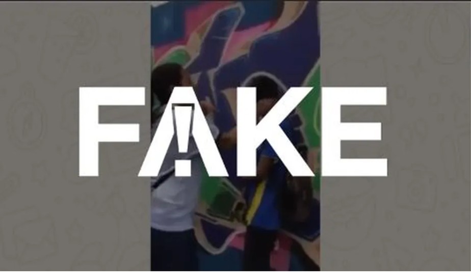 É #FAKE que garoto que aparece em vídeo levando tapas é o autor do ataque em escola de SP