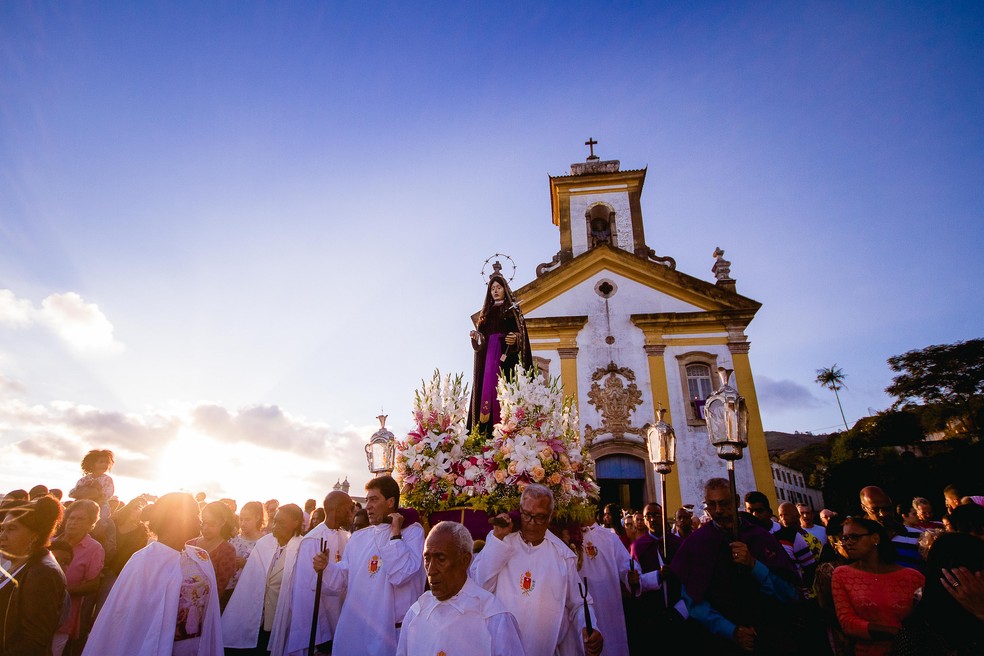 Procissões, missas e encenações marcam a Semana Santa em Ouro Preto — Foto: Ane Souza/Prefeitura de Ouro Preto