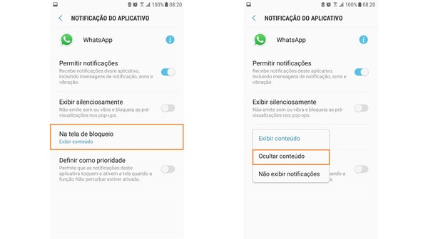 Como Tirar Notificação De Correio De Voz Samsung Como Ocultar O Conteudo De Notificacoes De Cada Aplicativo No