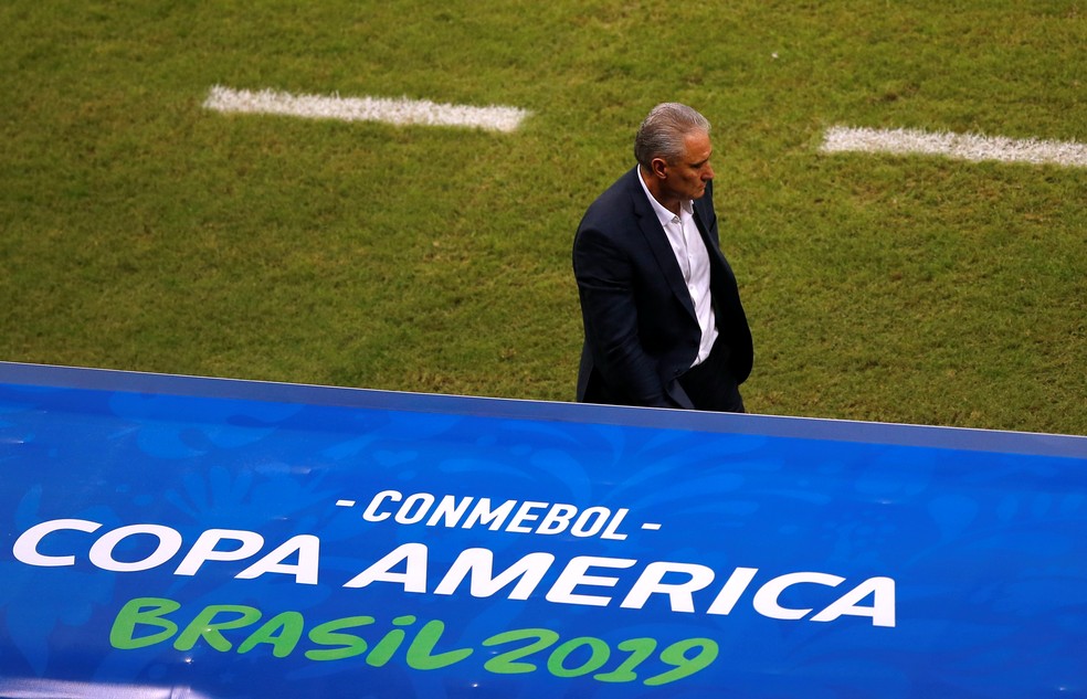 Tite em Brasil x Venezuela — Foto: REUTERS/Luisa Gonzalez