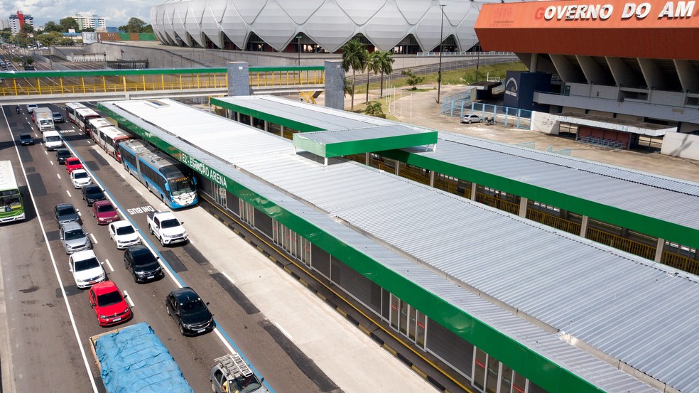 Estação de Transferência Arena 2 (E2), na Avenida Constantino Nery, em Manaus. — Foto: Divulgação/Semcom