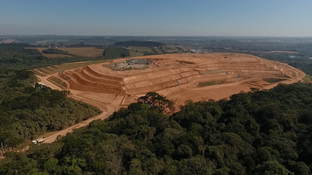 Fazenda Rio Grande, na região de Curitiba, tem aterro adequado (Foto: Weliton Martins/RPC)