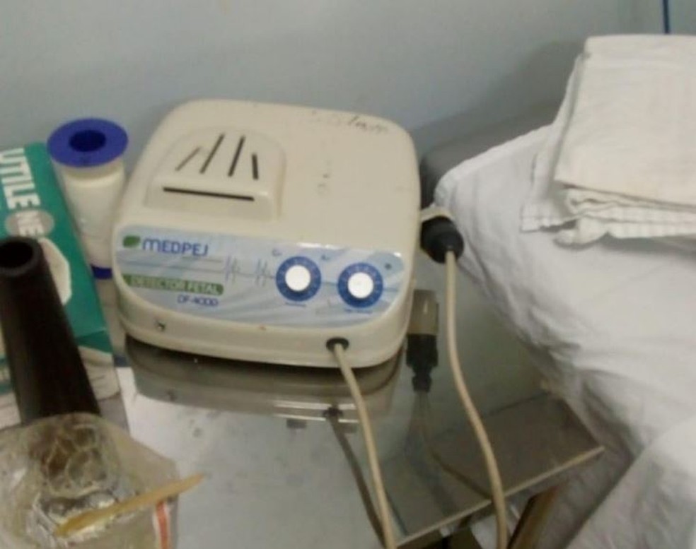 Aparelho de cardiotocografia no Hospital Regional de Taguatinga — Foto: Reprodução