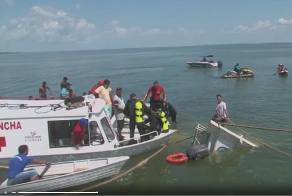 Naufrágio Porto de Moz (Foto: Reprodução/TV Liberal)