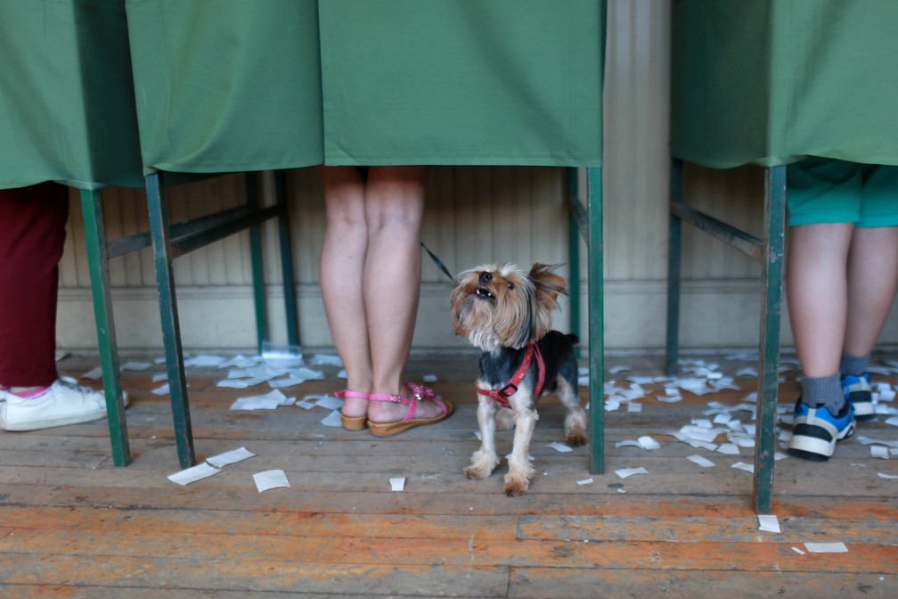 Eleitores votam neste domingo (19) nas eleições no Chile (Foto: Pablo Sanhueza/Reuters)
