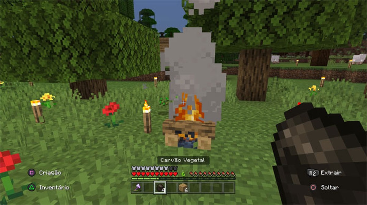 Como fazer carvão vegetal no Minecraft