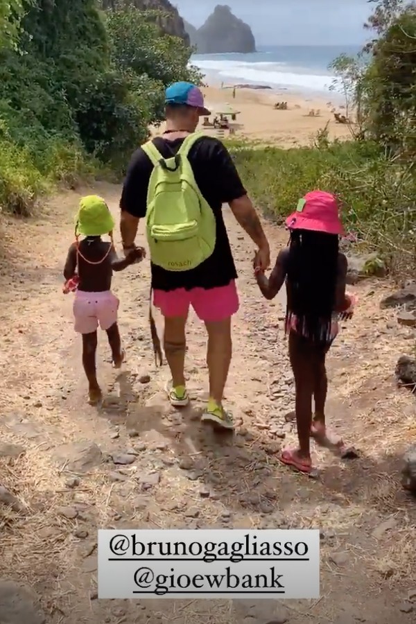 Bruno Gagliasso curte Noronha com os filhos (Foto: reprodução/Instagram)
