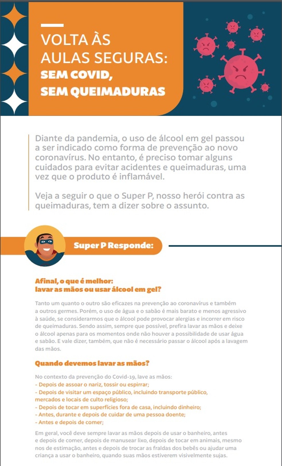 Cartilha Da Orientacoes Sobre Como Evitar Acidentes Ao Usar Alcool Em Gel Hora 1 G1