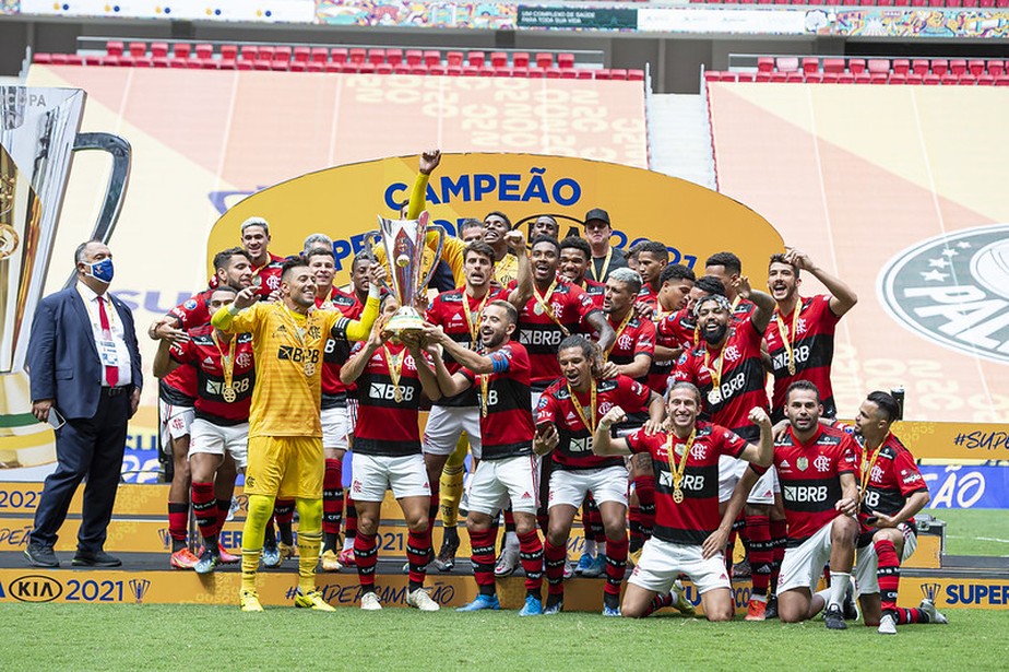 Flamengo e Palmeiras já se enfrentaram na Supercopa de 2021, quando o rubro-negro foi campeão