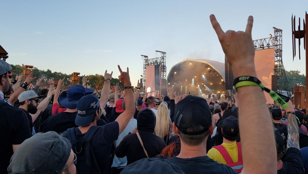 Público do Hellfest, o maior festival de hard rock da França (Foto: Daniella Franco/RFI)