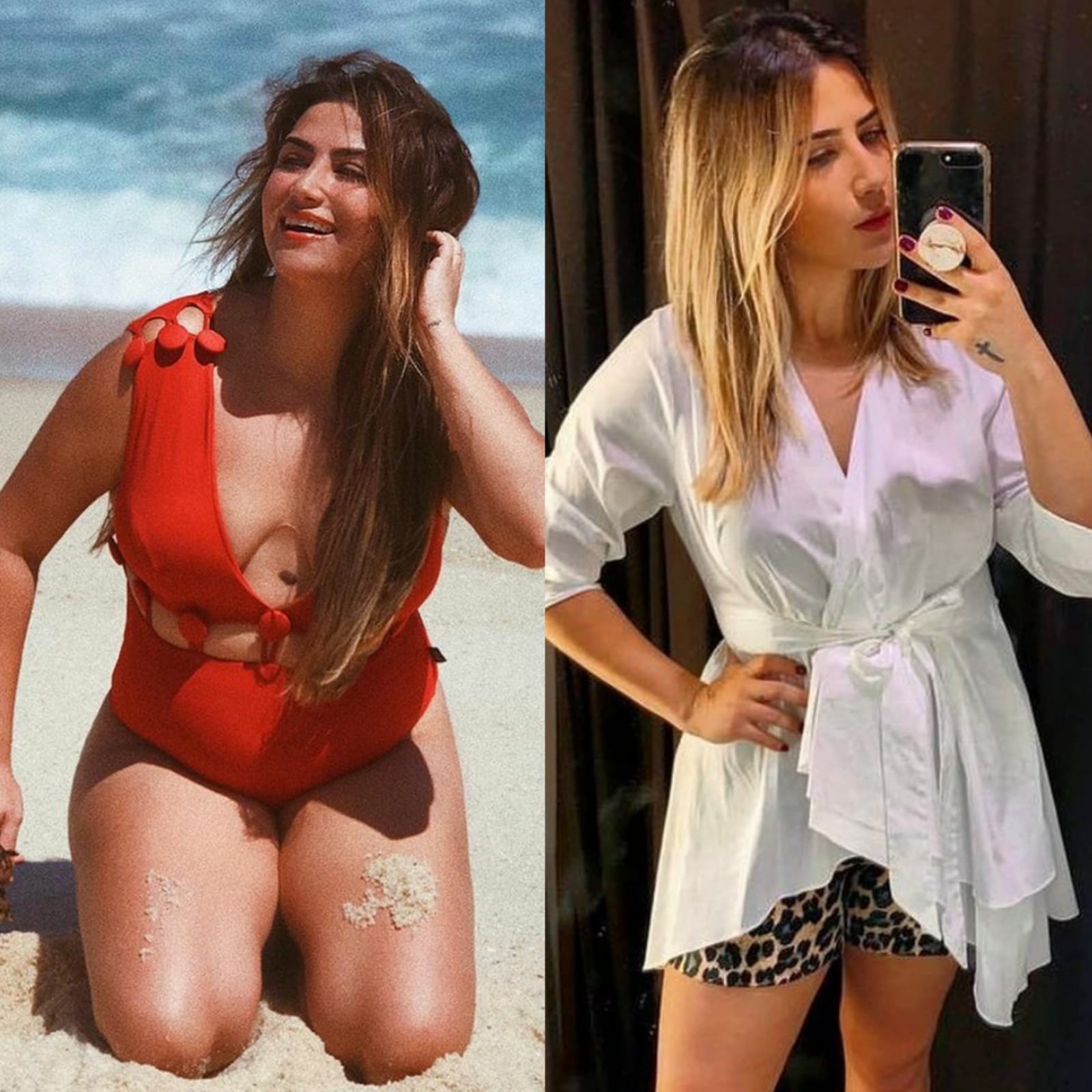 Antes e depois de Jéssica Costa (Foto: Reprodução/Instagram)