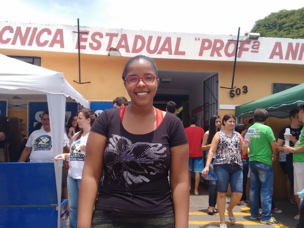 Cristiane vai prestar o vestibular da Unesp neste domingo em Araraquara (Foto: Carol Maladrino/ G1)