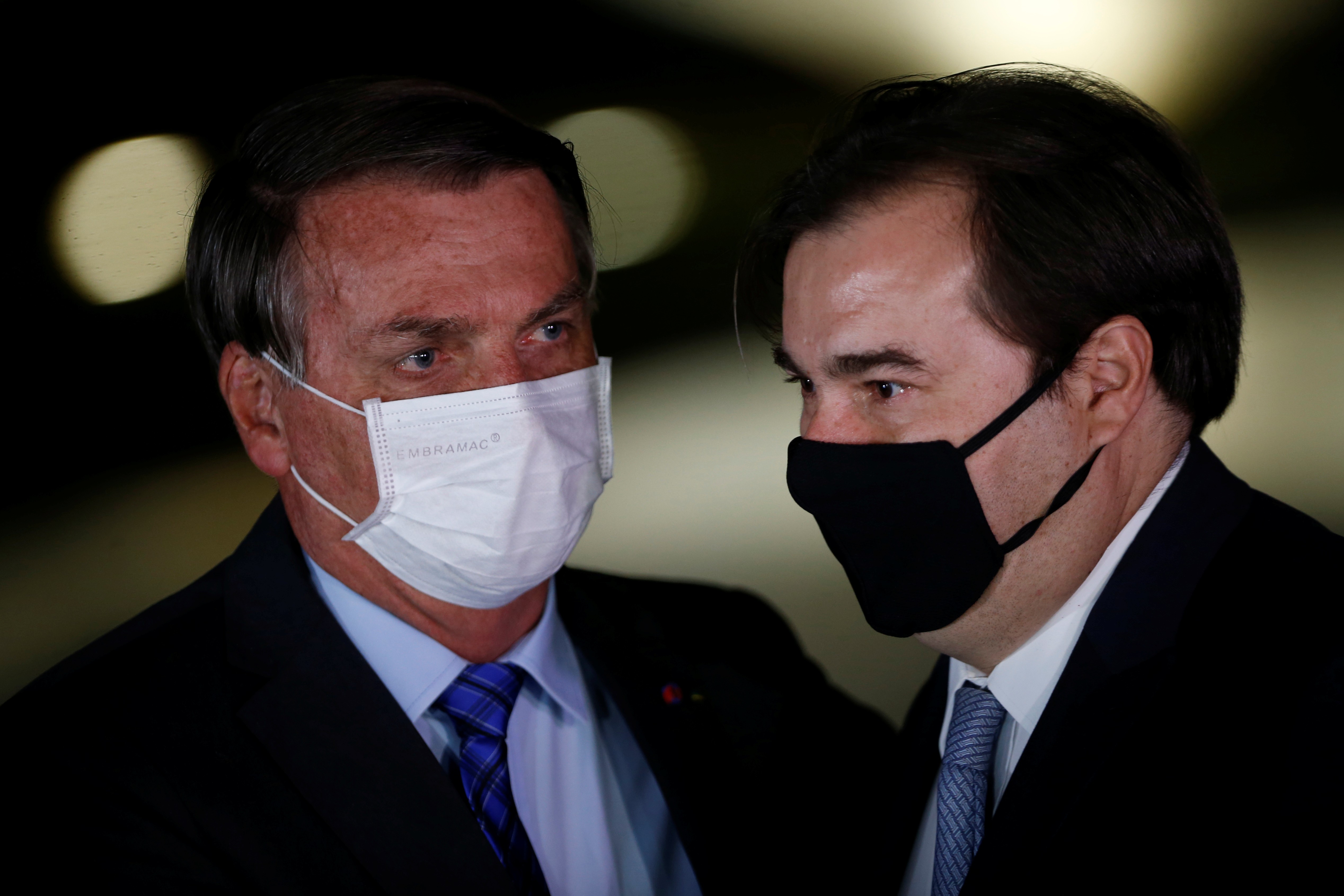 Jair Bolsonaro e Rodrigo Maia (Foto: Adriano Machado/Reuters)