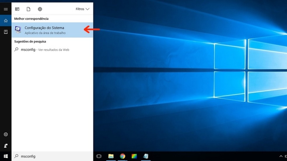 Abertura das configurações do sistema pela barra de tarefa do Windows 10 (Foto: Reprodução/Raquel Freire)