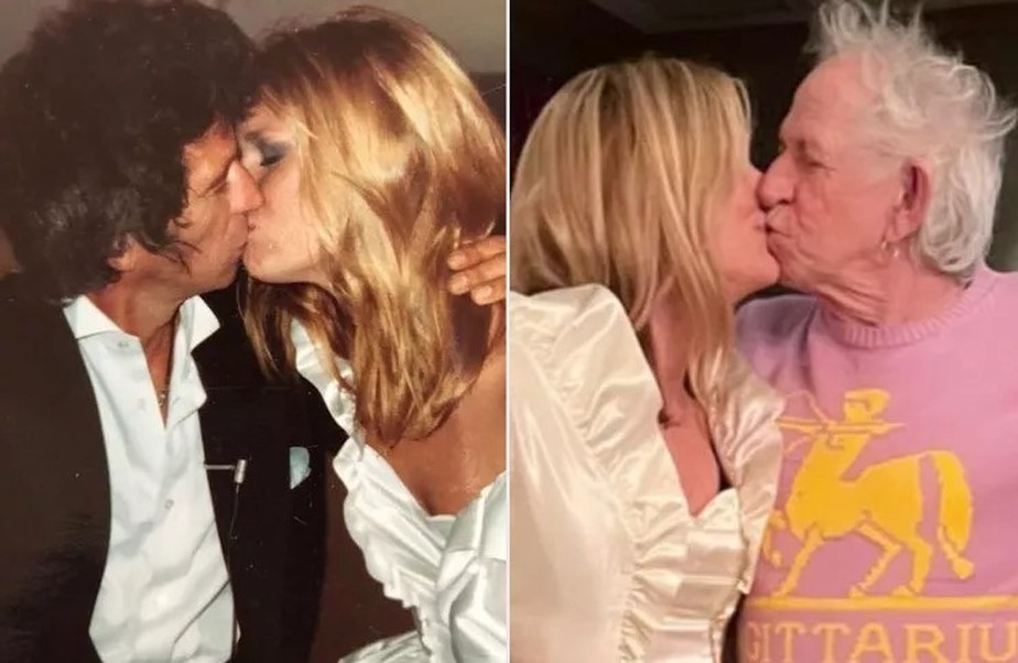 Keith Richards recria beijo com Patti Hansen para comemorar 39 anos de casamento