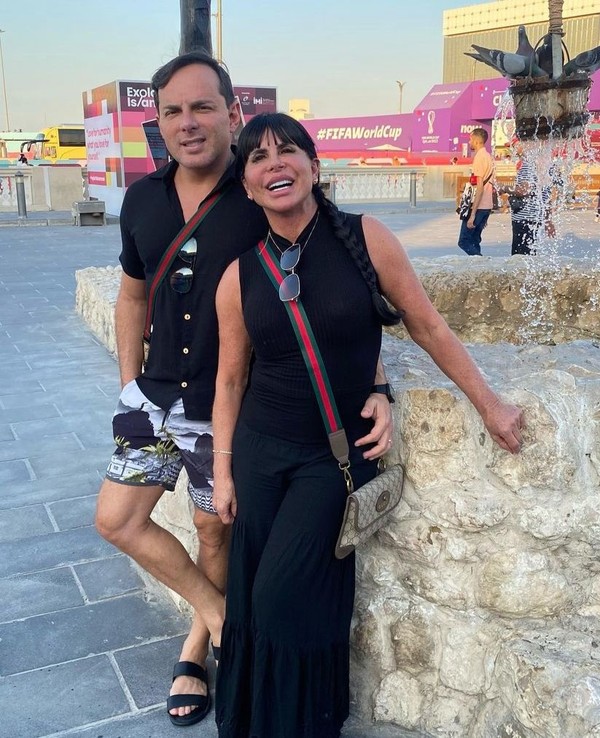 Esdras de Souza e Gretchen no Catar  Foto: Reproduo/ Instagram