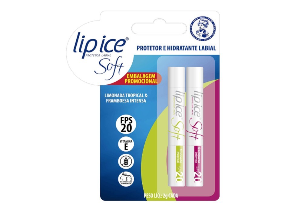 O Lip Ice Soft é vendido em uma embalagem com duas unidades de sabores diferentes (Foto: Reprodução/Amazon)